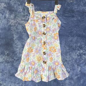Little Lass Floral Sun Dress Baby Girl 18 Months Floral Ruffle